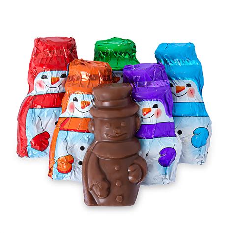 Solid Milk Chocolate Foiled Snowmen