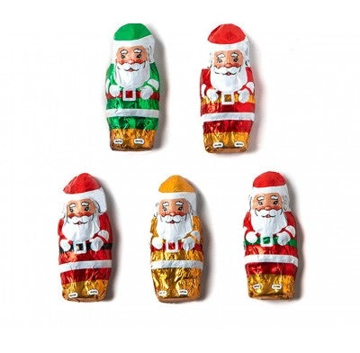 Solid Chocolate Foiled Santa’s